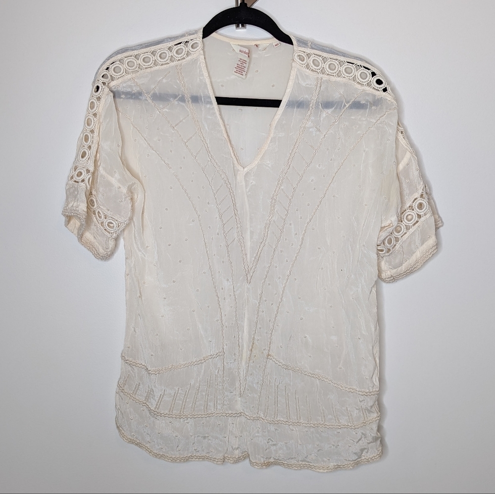 Sundance Ivory Top with Embroidery| Size xs